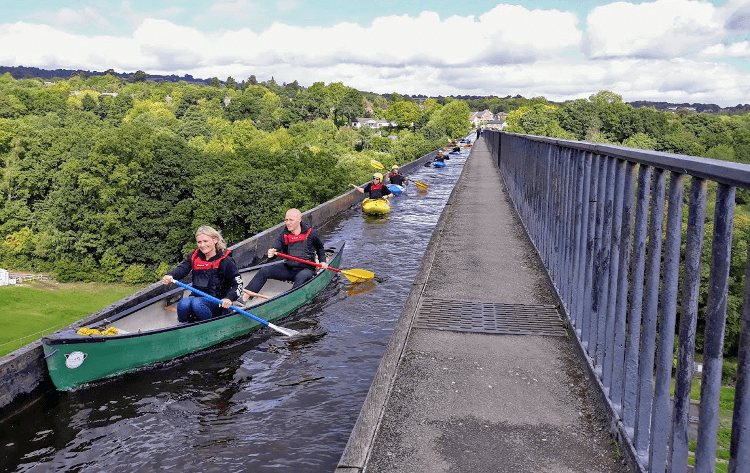 Boating in the aqueduct